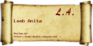 Leeb Anita névjegykártya